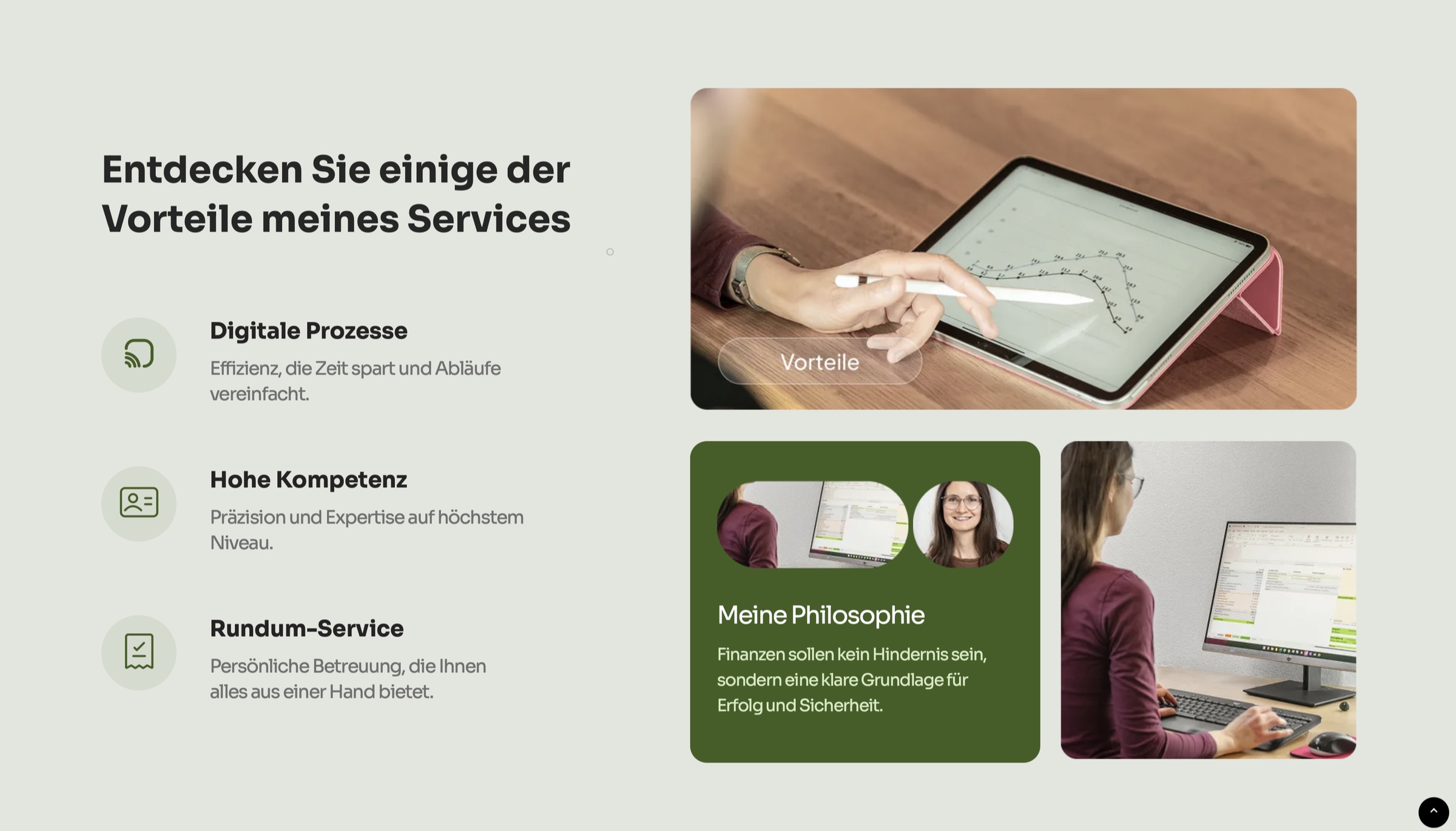 Büro im Flow - UI Design for Online Treuhand Services Image 0
