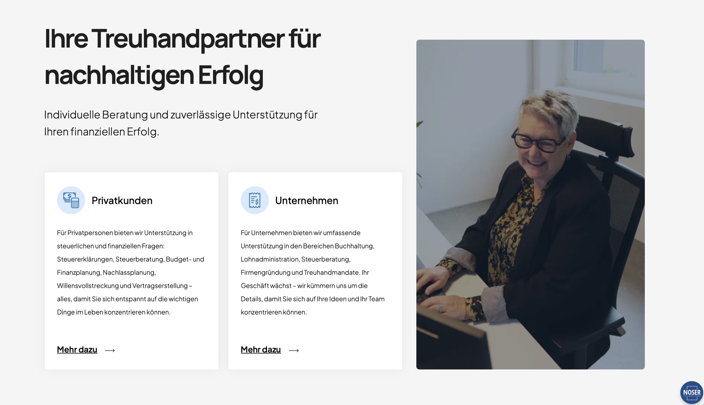 Noser Treuhand - Professional Web Design for Finance Image 0