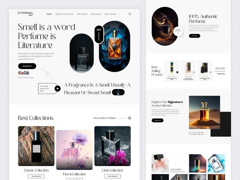 Perfume Brand Website UI Design