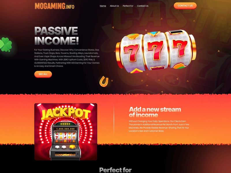 MOGAMING.INFO Gaming Machine Revenue Website Design