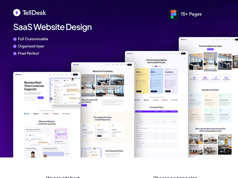 TellDesk - Customer Support SaaS Template