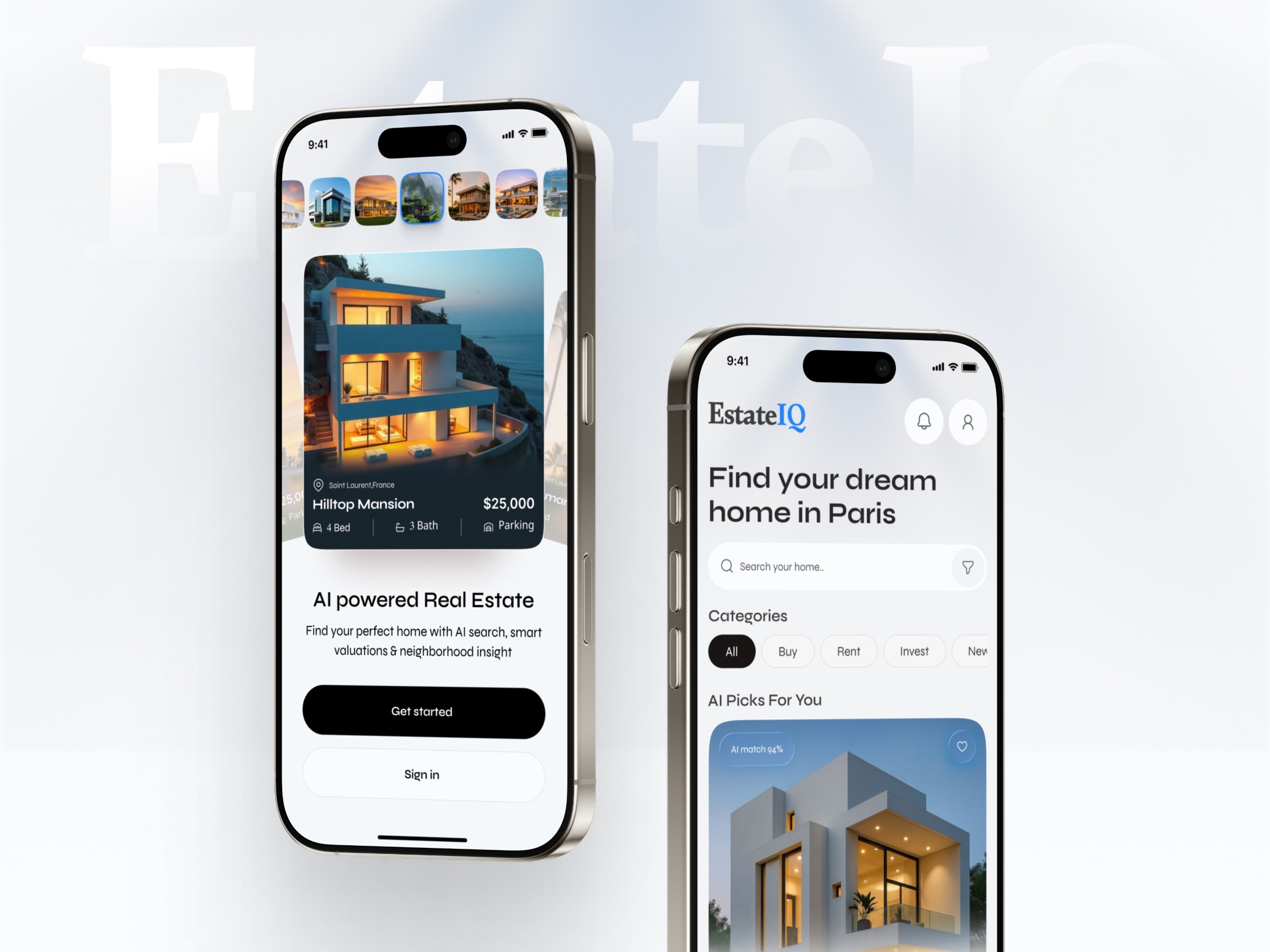 AI-Powered Real Estate App UX UI Design Image 1