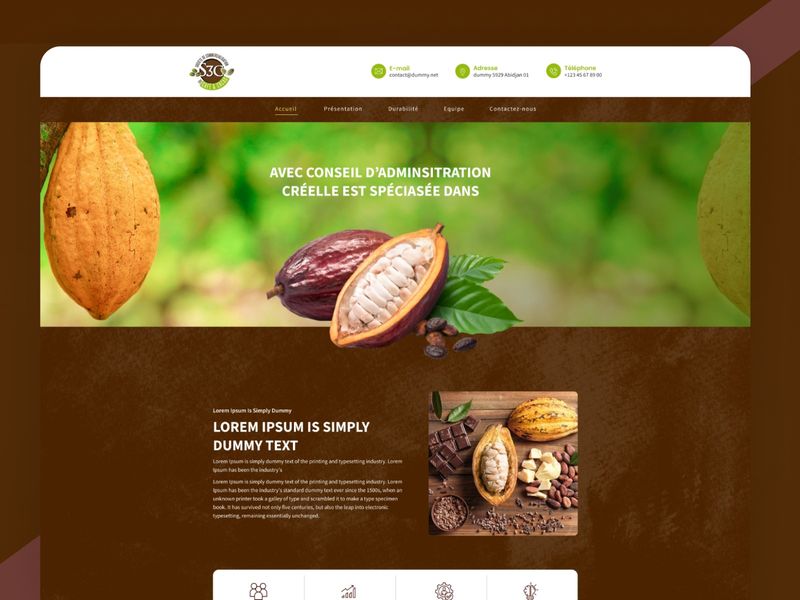 S3C – Agricultural & Cocoa Trading Website UI Design
