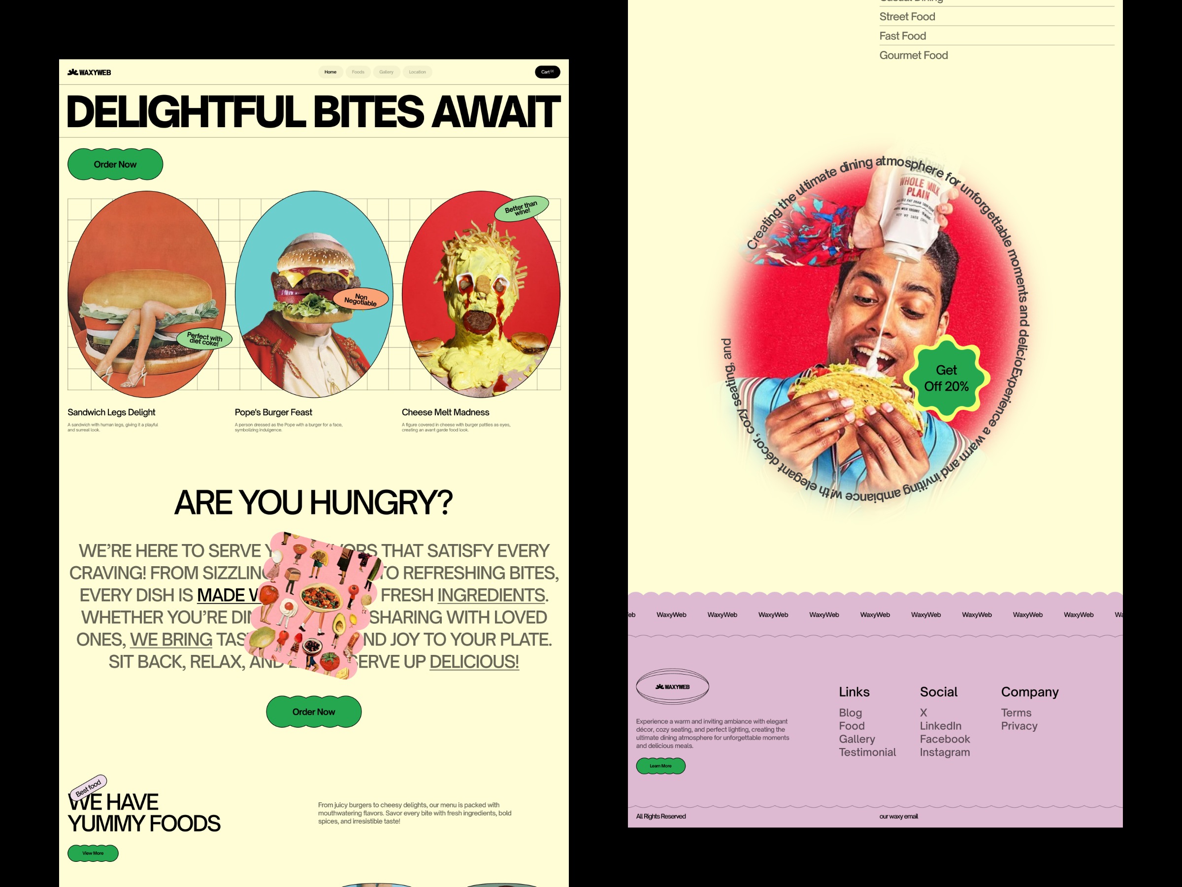 Food Website Design
