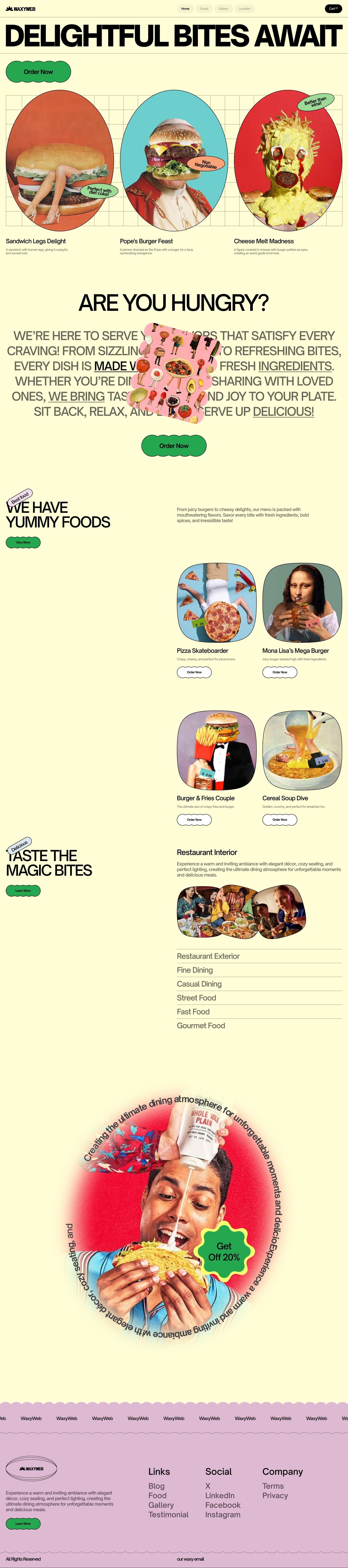 Food Website Design Image 0