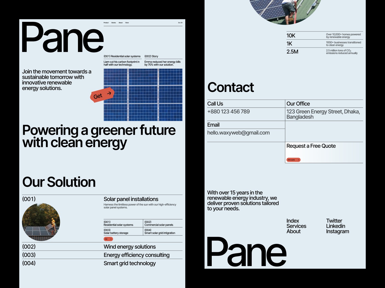 Solar Green Energy Website Design