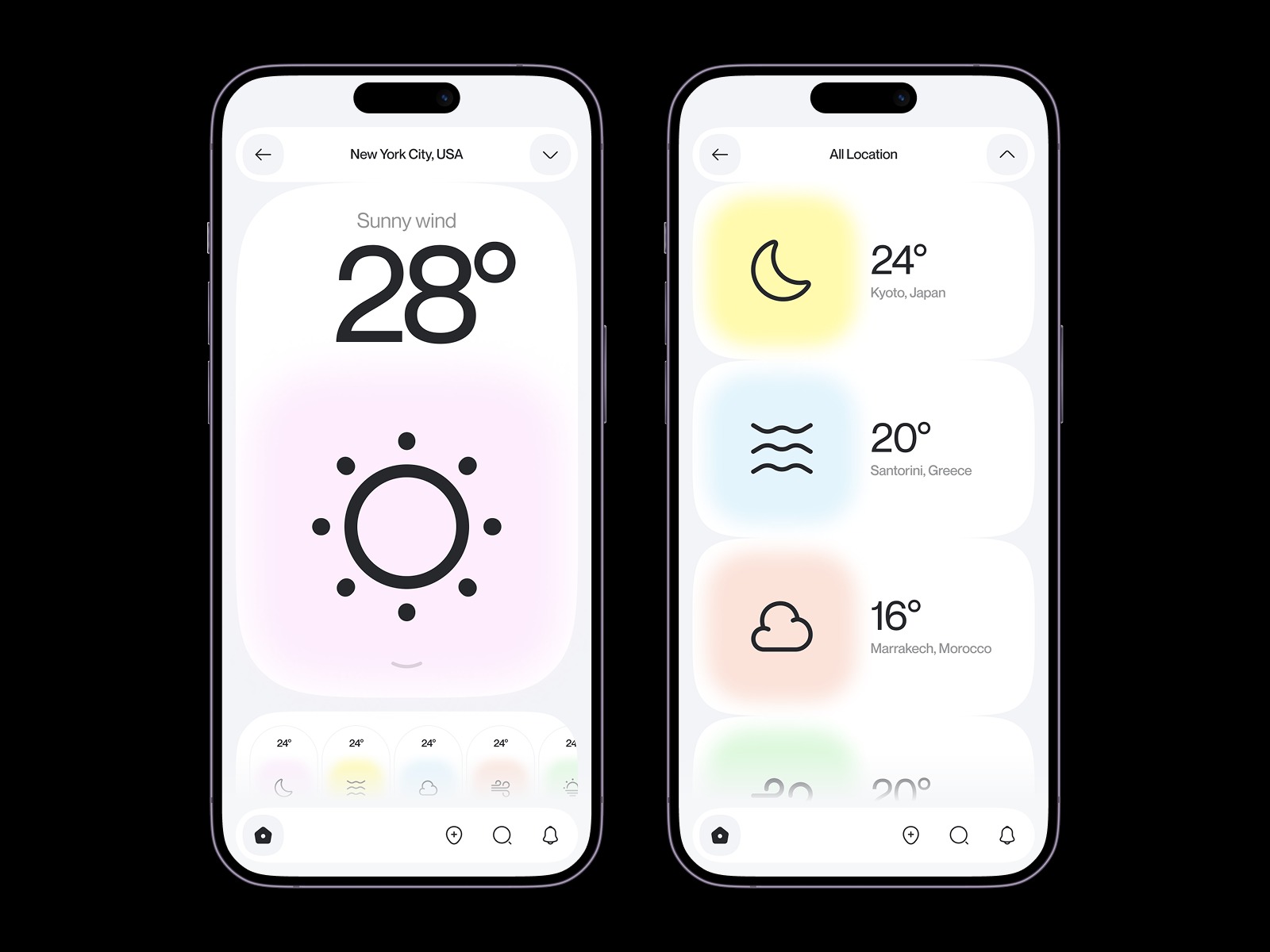 Weather Mobile App Designš
