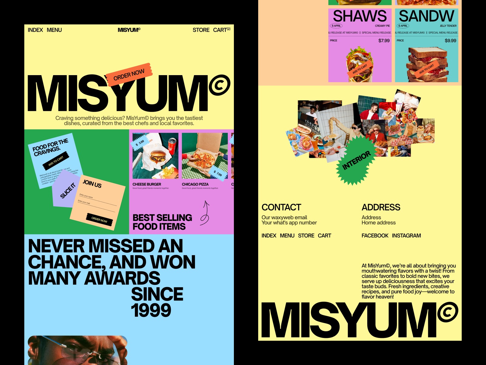 Restaurant Website Design Header đ„