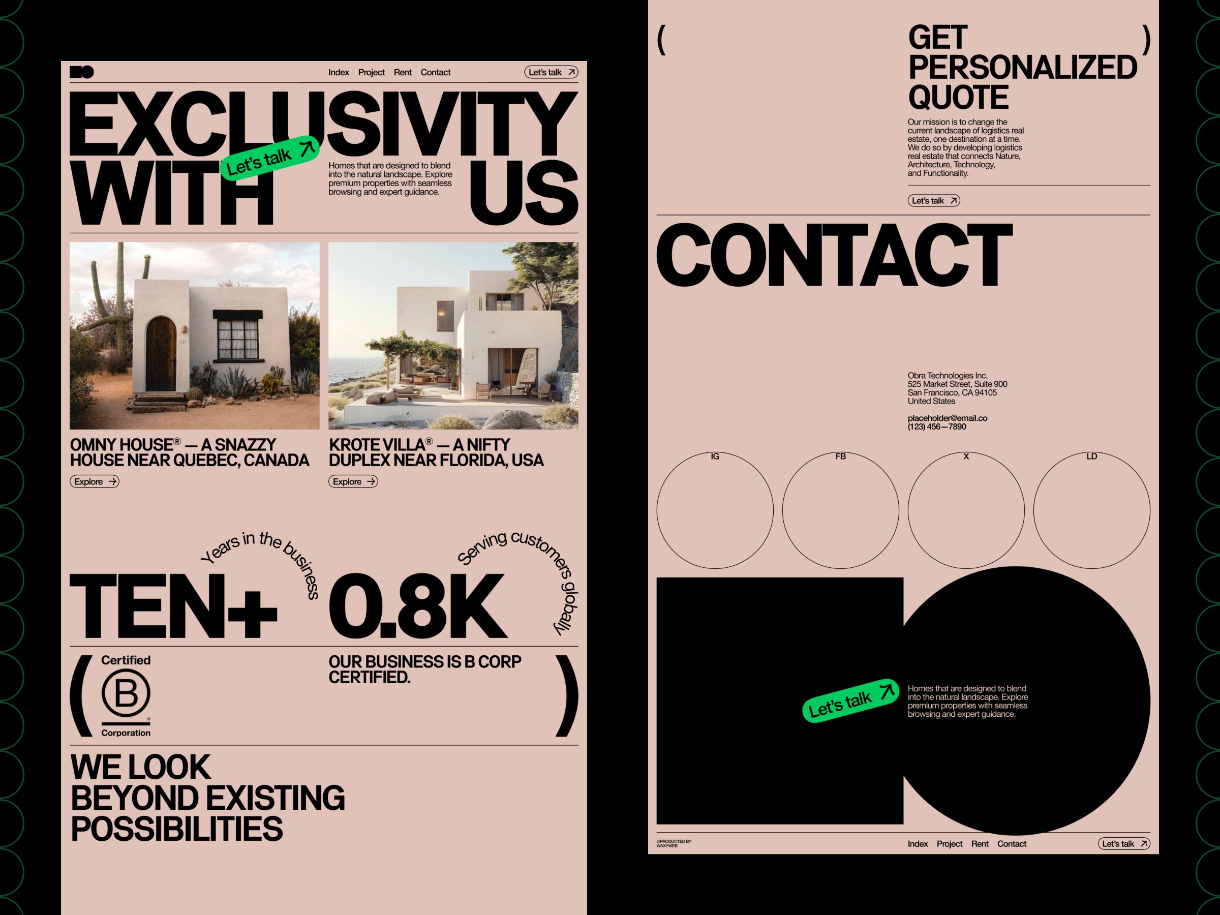 Real estate website