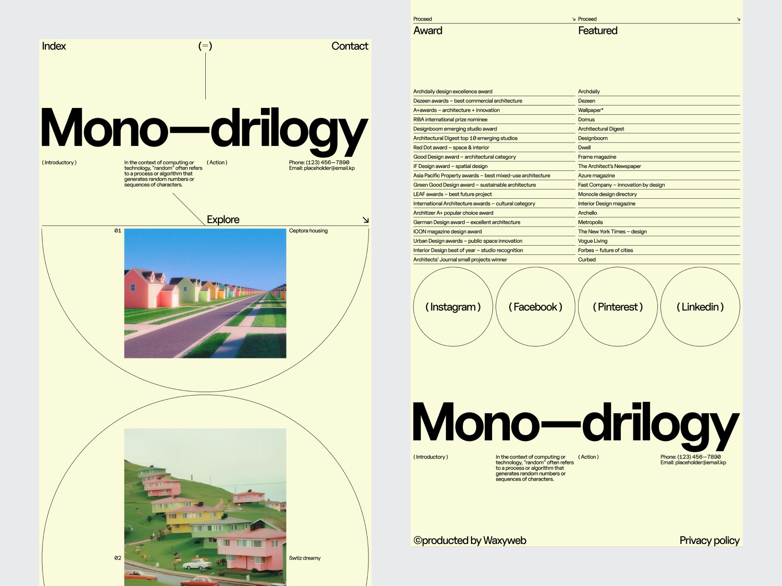 Editorial Architectural Website
