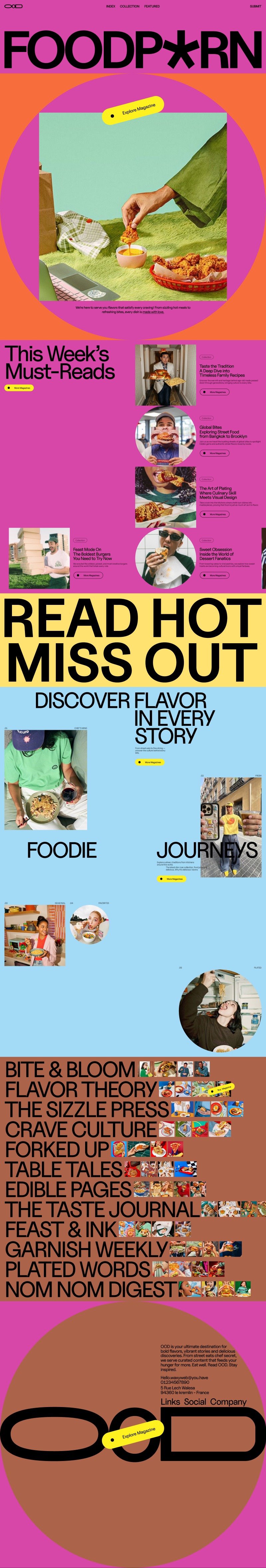 Food Magazine Website Design Image 0