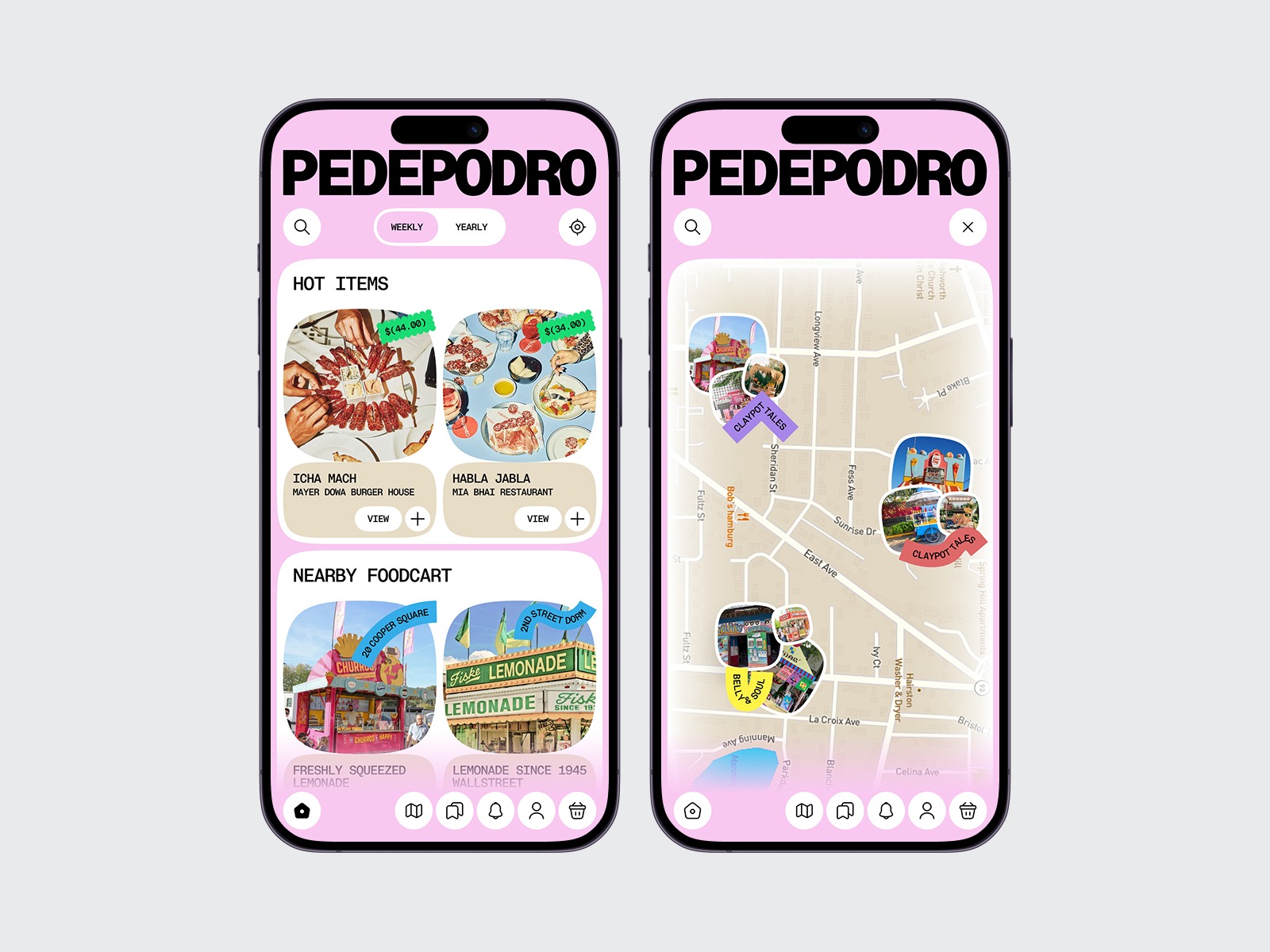 Street Food Finder Mobile App Design