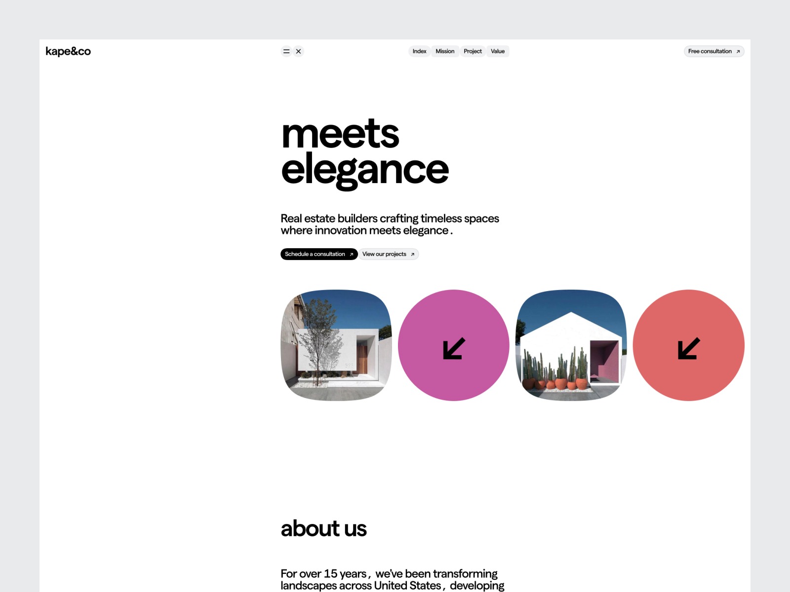 Interior Design Agency Website Header