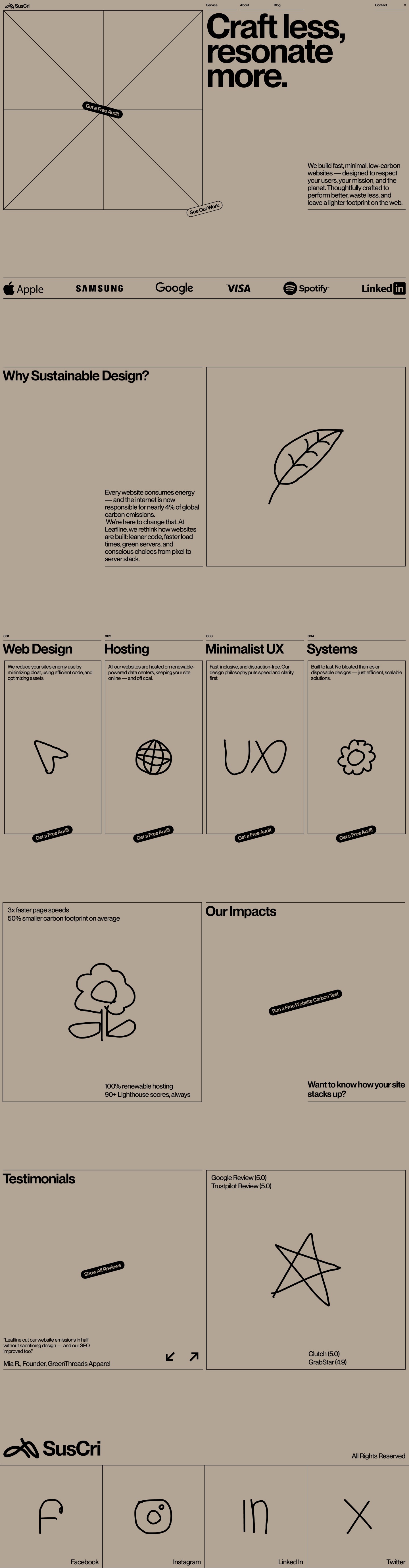Sustainable Creative Agency Website Design Image 0