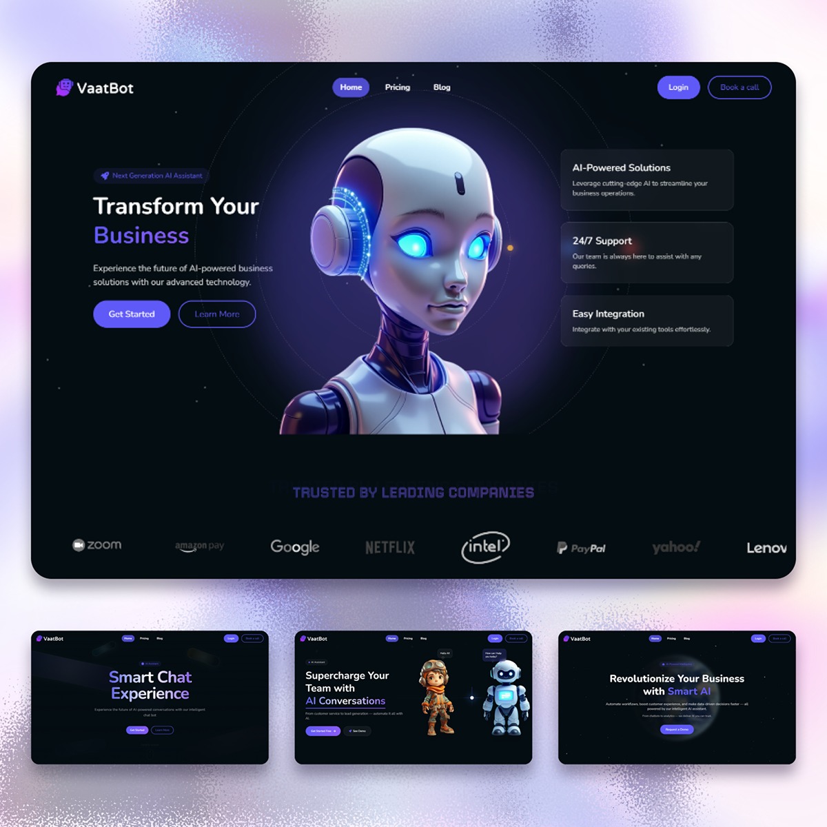 VaatBot - AI Chatbot and Business Landing Template