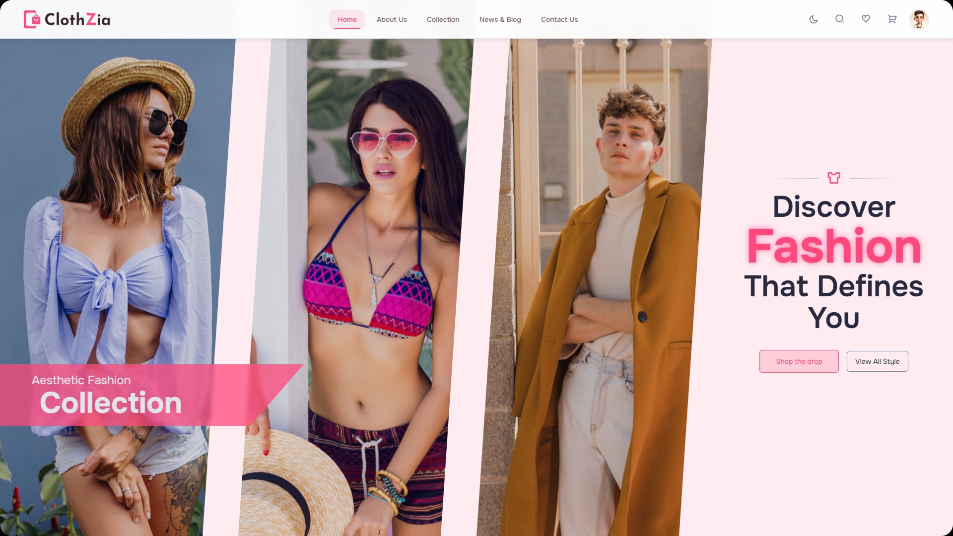 Clothzia — Premium Fashion eCommerce React & Tailwind CSS Template Image 2