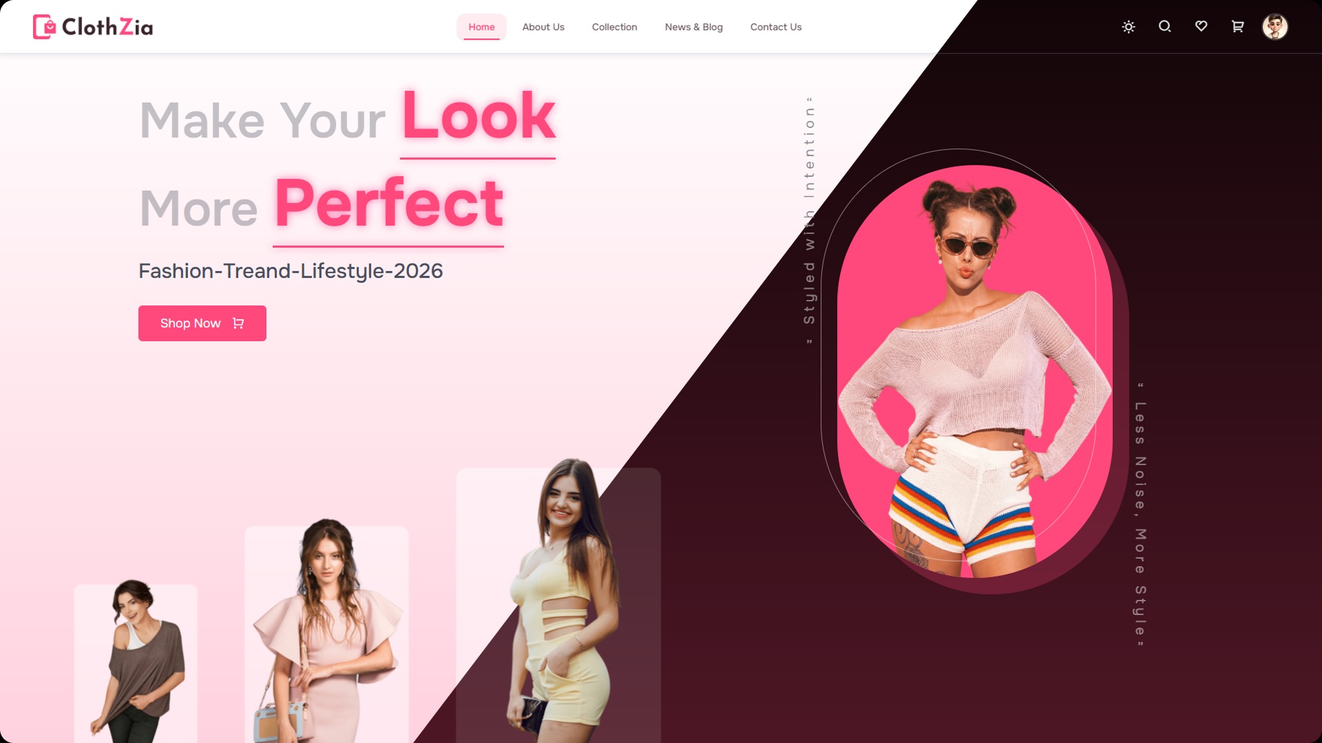Clothzia — Premium Fashion eCommerce React & Tailwind CSS Template Image 3