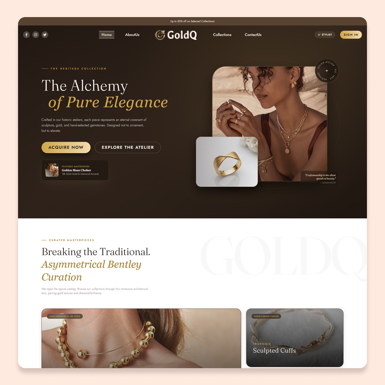 Goldq β Luxury Jewelry & E-Commerce React Template π Image 0