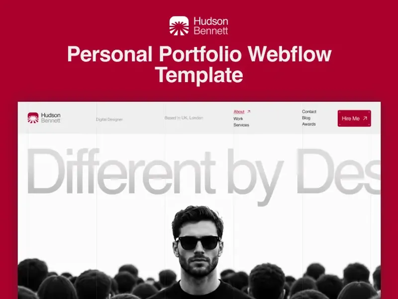 Hudson Bennett by Doxlab - Portfolio, Agency design asset by webflow