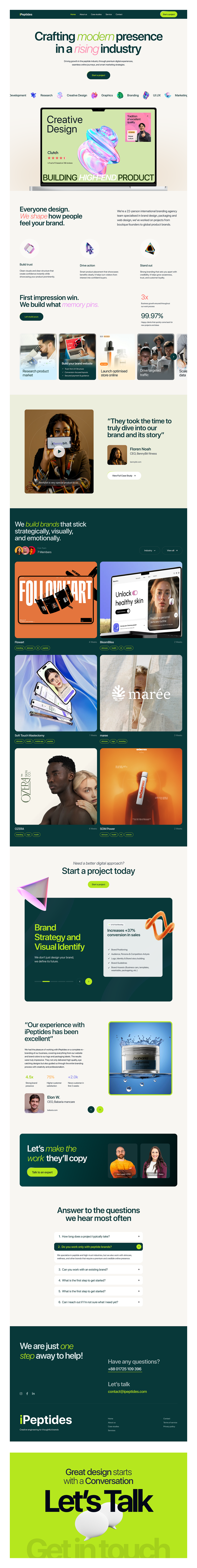 iPeptides — E-commerce Solution Landing Page Concept Image 1