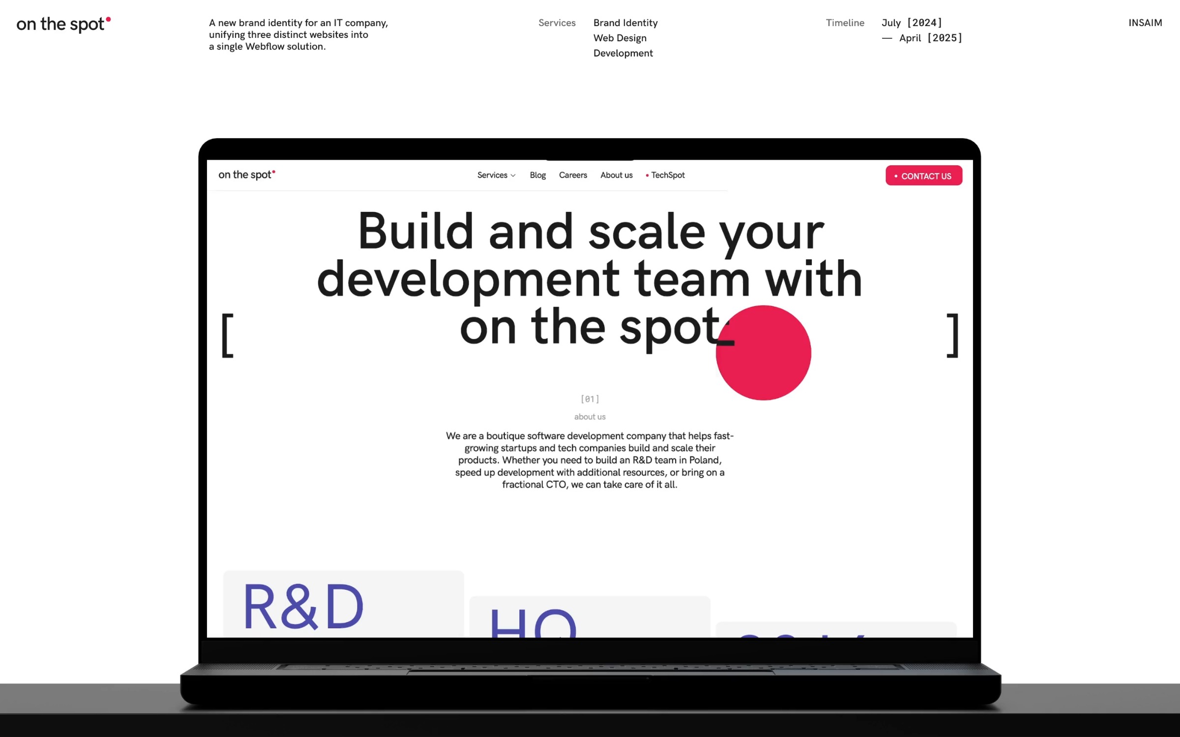Website & Identity | On The Spot