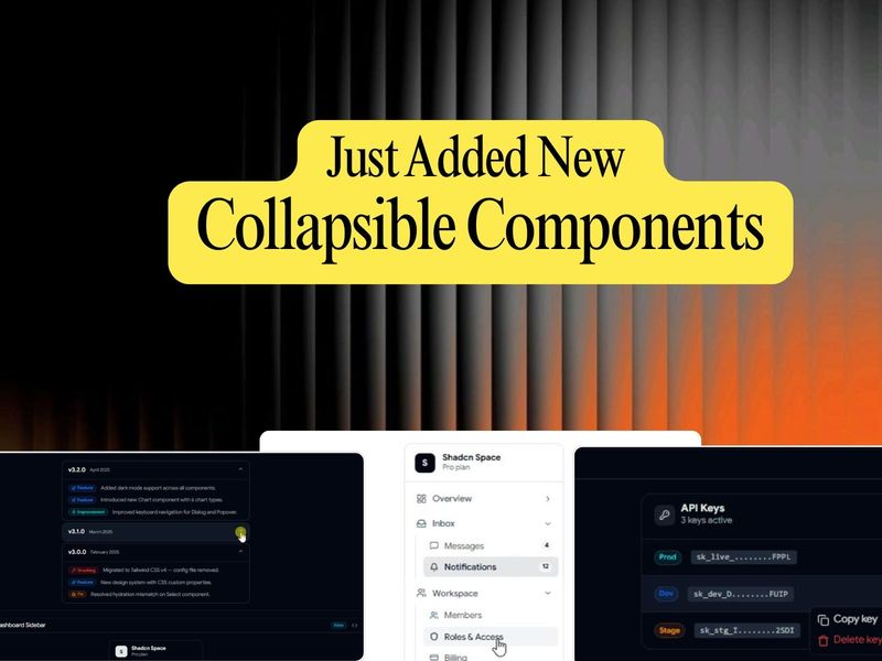Newly Added Shadcn Collapsible Components for Your Web Projects
