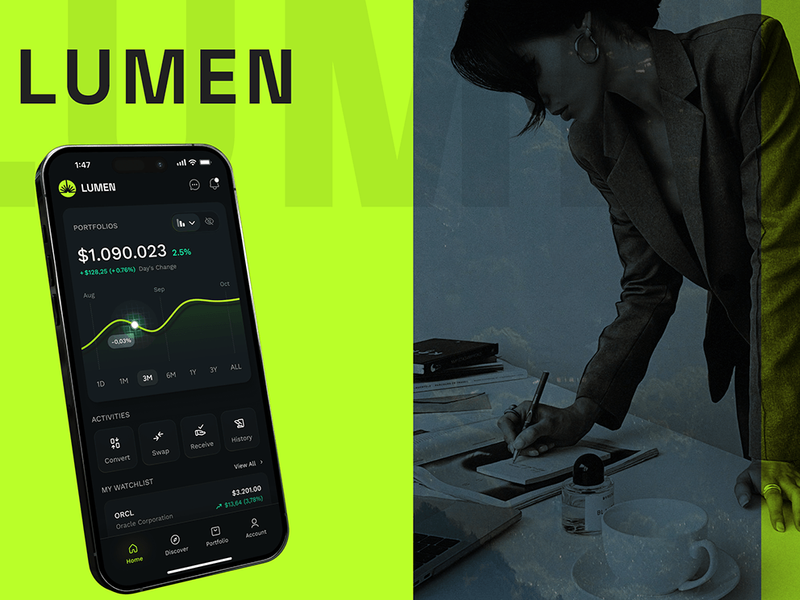 Lumen: A Modern Stock Investment Platform - Mobile App