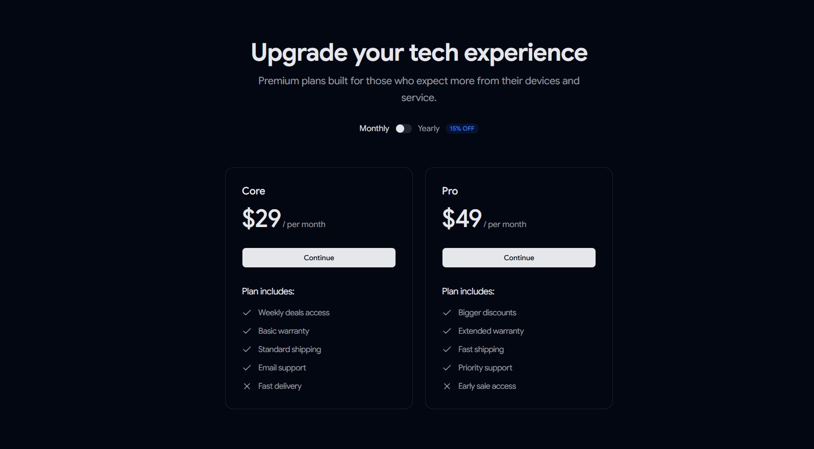 15+ Shadcn Pricing Sections, Blocks, Templates & Components Image 4