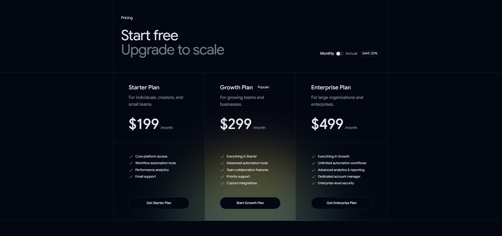 15+ Shadcn Pricing Sections, Blocks, Templates & Components Image 8