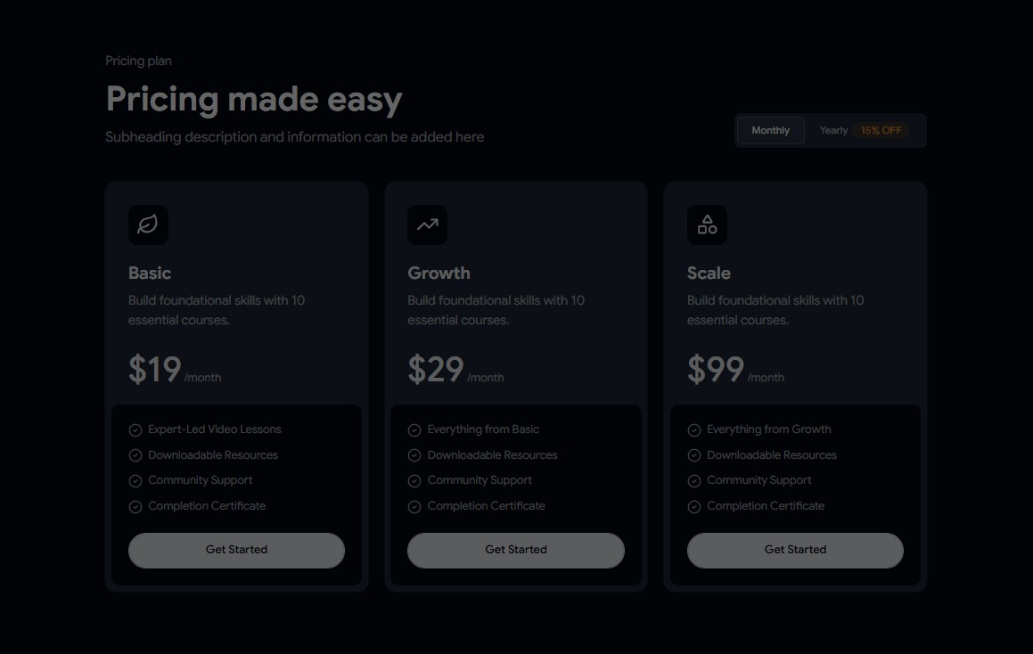 15 Shadcn Pricing Sections & Blocks Image 5