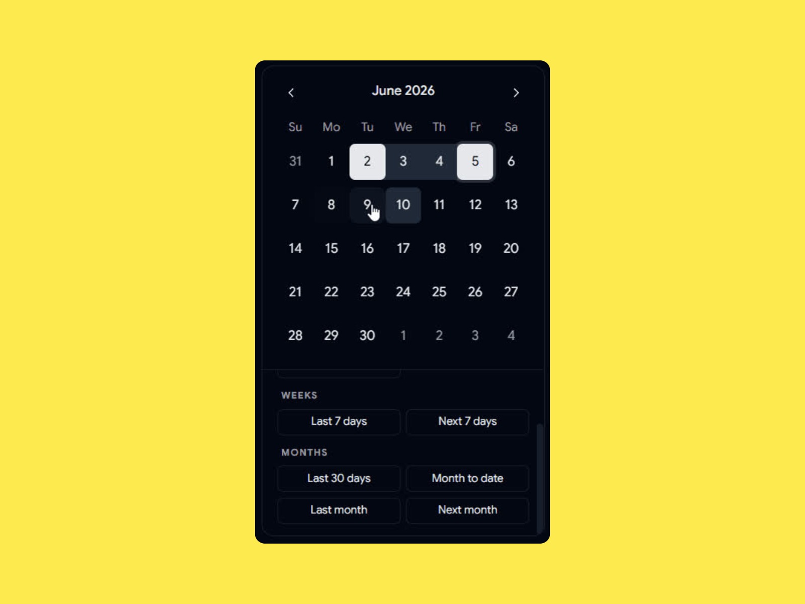 Newly Designed Shadcn Calendar Components for Booking UI Image 2