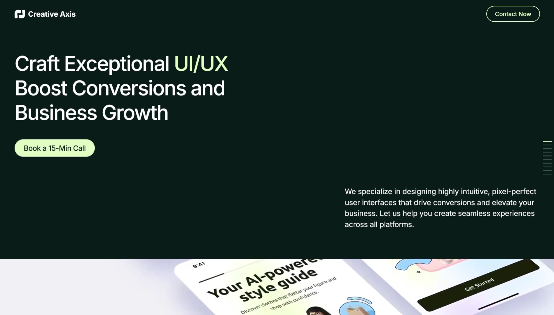 Creativ Axis — Minimal & Creative Studio Site