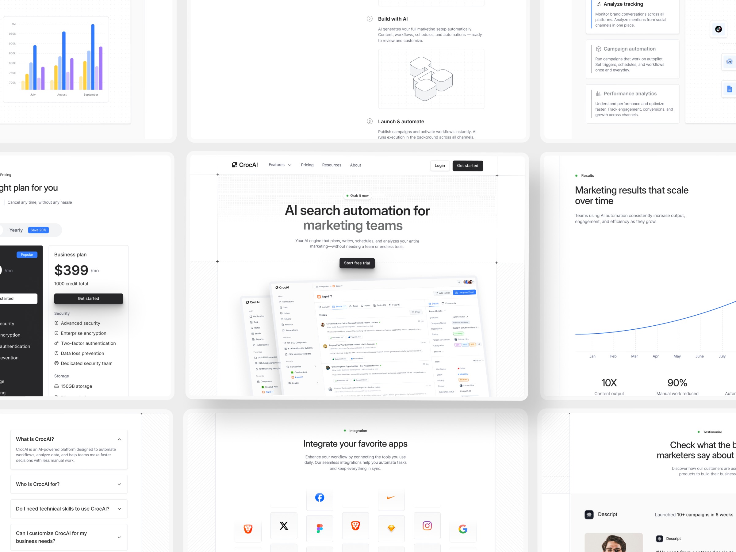 Croc: Responsive SaaS Website Template Image 1