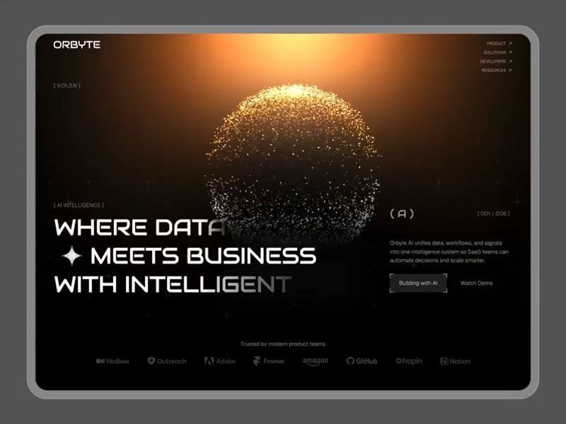 AI Data Intelligence Website | 3d AI Platform