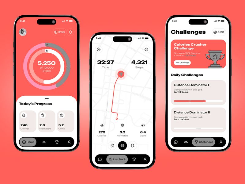 AI Fitness App Design Concept