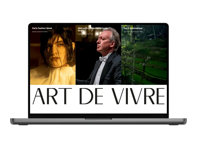 Art de Vivre | UX/UI for Online Magazine | Obriy Design Büro