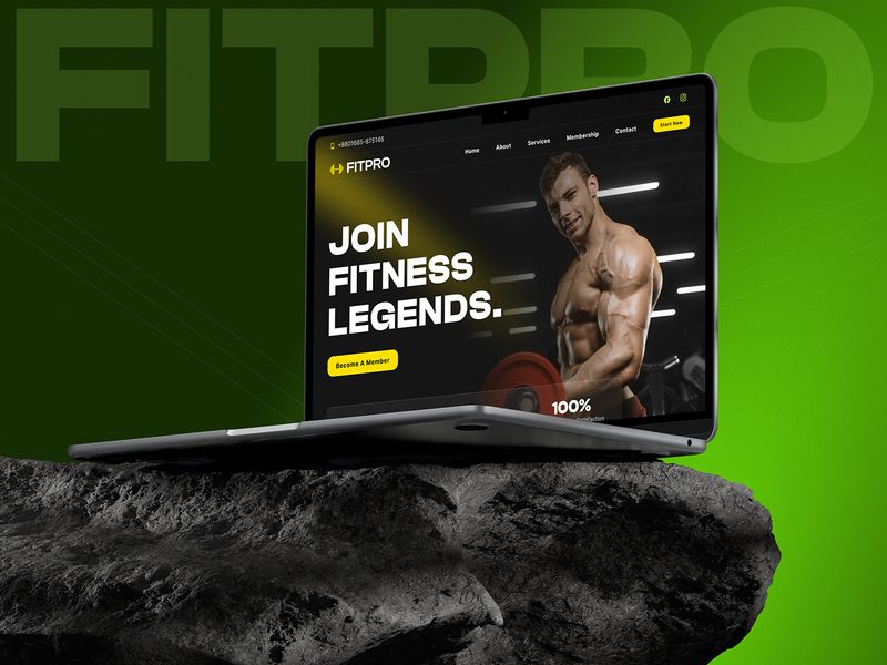 FitPro — Modern Gym Website UI/UX Design