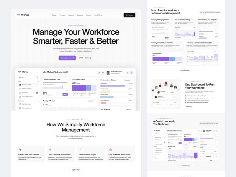 SaaS Landing Page - CRM & Workforce Management