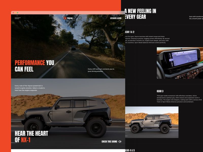 VAYRON — Electric Vehicle Website Template