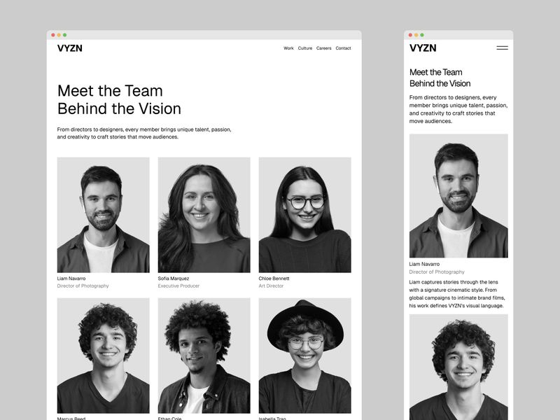 VYZN — Video Production Agency Template