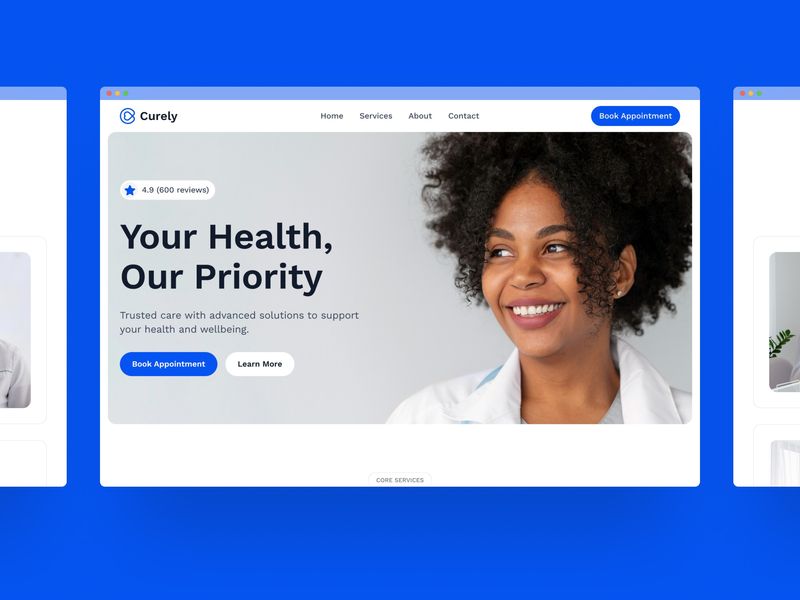 Curely · Health Care Website Template