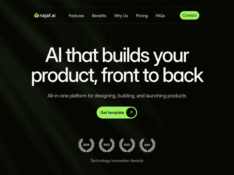 Free Framer Template for AI Product Platform