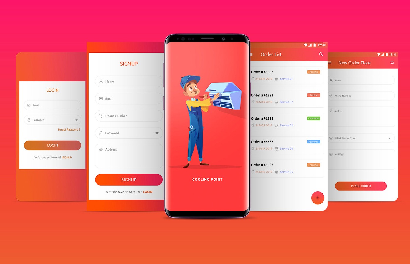 Cooling Point Android APP | UI/UX Design