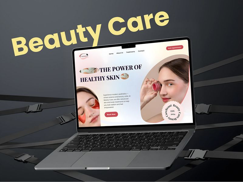 Beauty Care Website — Modern Skincare UI/UX Design