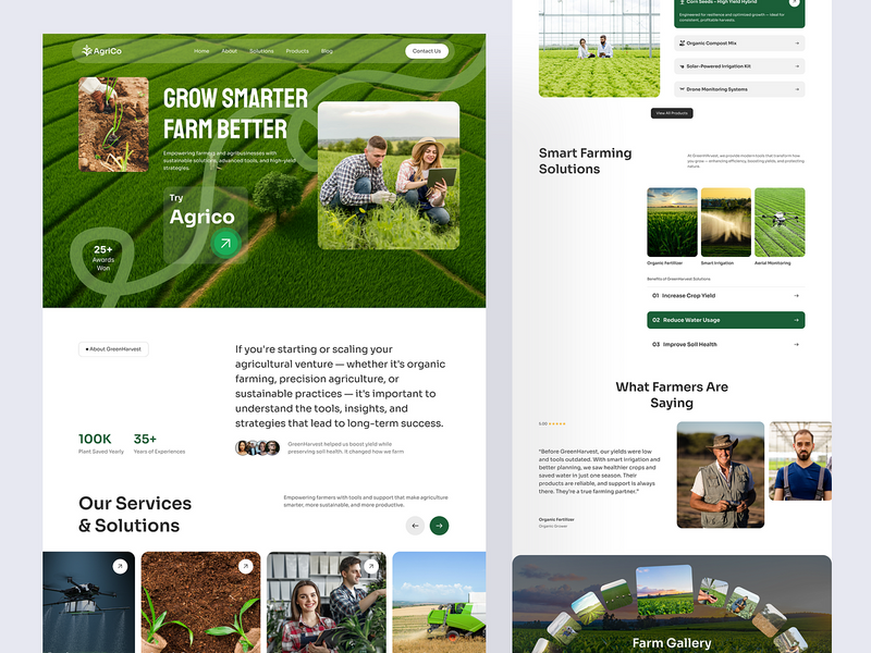 AgriCo—Modern Agriculture Landing Page