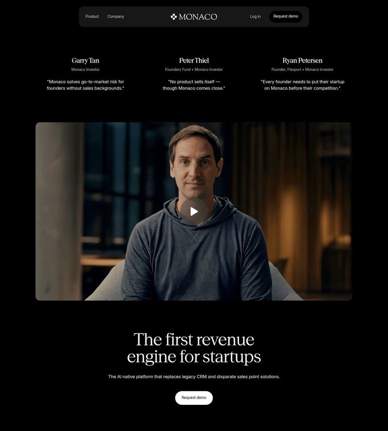 Screenshot taken from monaco.com