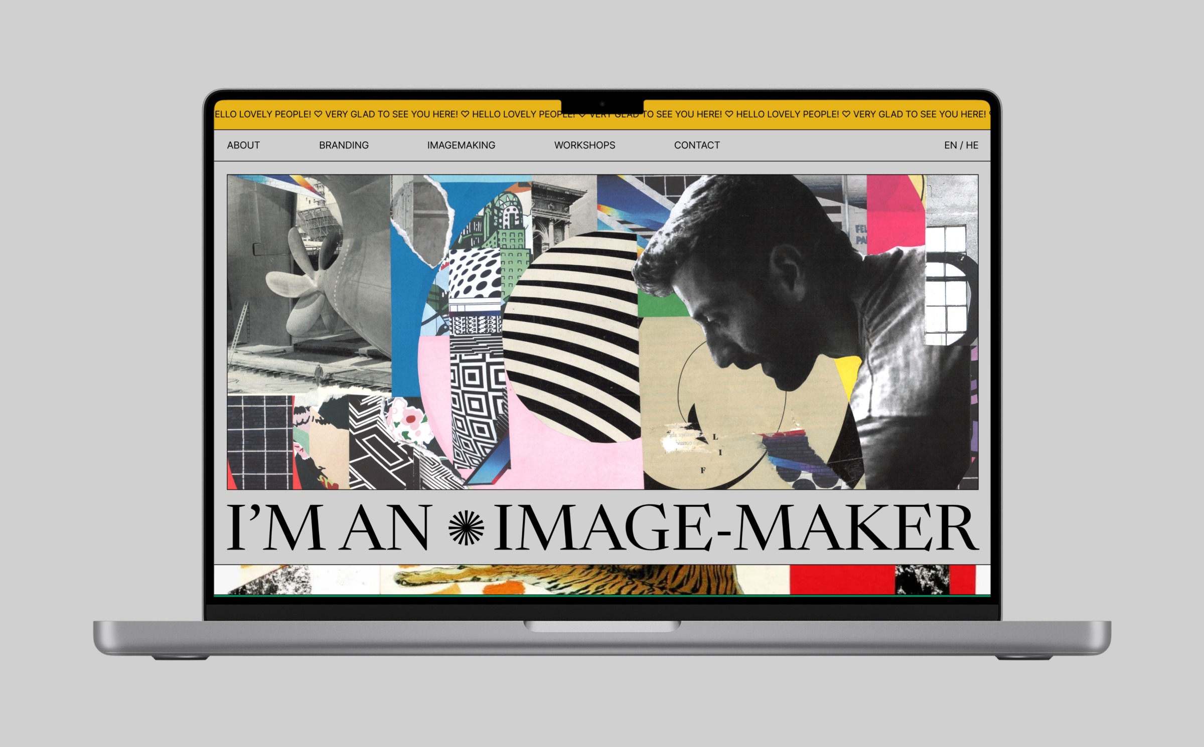 Collage in Motion — for a graphic designer by Butcher.studio Image 1