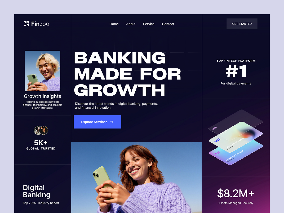 Finzoo — Digital Banking Website Design