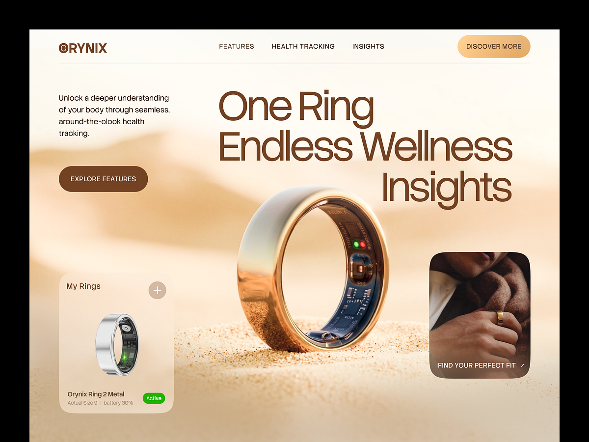 ORYNIX - Health Tracking Smart Ring Landing Page