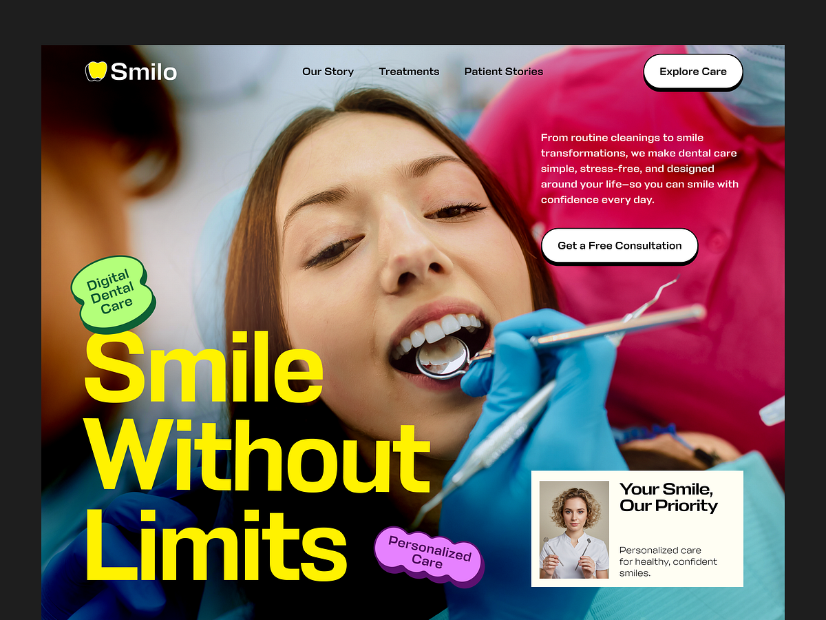 SMILO — Dental Care Website Design